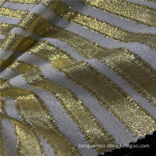 Splicing Design 100% Lurex Polyester Jacquard Woven Fabric